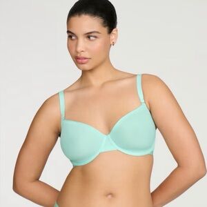 CUUP Demi Spacer Bra Aqua NWOT 32F